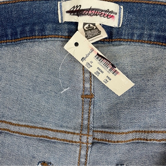 Madewell 10" High-Rise Skinny Jeans in Mackey Wash: Button-Front Edition Size 37 - Picture 6 of 8